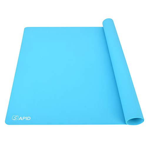 Sapid Extra Large Silicone Sheet for Crafts , Thick Silicone Jewelry Casting Mats, Nonstick Nonslip Silicon Mat for Epoxy Resin, Art Painting, Heat- Resistance Counter Mat (20 ×27.9 , Blue)