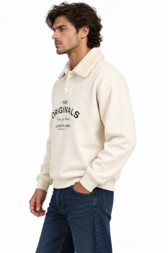The Modern Soul Relaxed Fit Printed Sweatshirt for Men Beige - Image 4