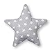 Amilian® Coussin décoratif en forme d'étoile d'env. 28 cm - Pour chambre d'enfant - En peluche - Avec rembourrage - Pour chambre à coucher, chambre de bébé, lit d'enfant - Garçon - Gris