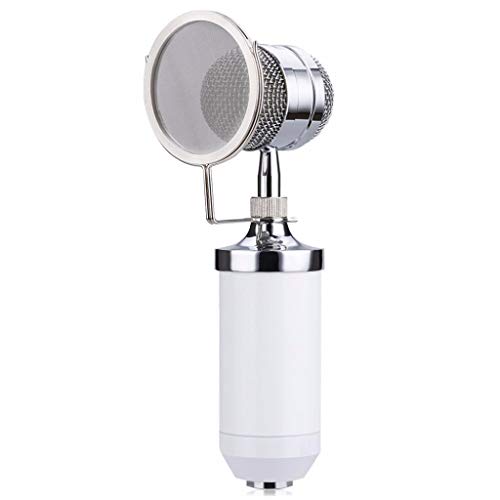 Microphone et kit support antichoc en métal blanc réduction de bruit manipulation audio - 2