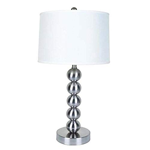 Free Shipping Over $50 ORE International 6237 29 Metal Table Lamp, Satin Steel