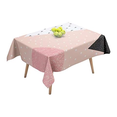 SMchwbc Table Cloth Washable Garden Table Top Table Protector Cloth Tablecloths Stain Protection Easy Care Washable Dining Table Cloth (9.85 x 85) Cover