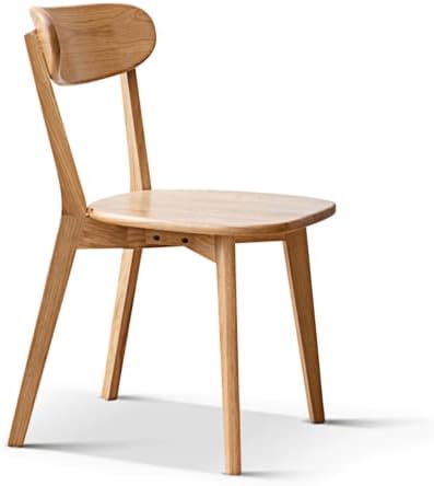 Bamskov 100% Solid Oak Wood Dining Room Chairs - Practical Kitchen Chairs - Wood Chair for Dining Room, Kitchen (1, Natural)