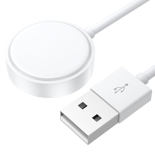 Ladekabel für Apple Watch, Kompatibel mit iWatch Series SE 10 9 8 7 6 5 4 3 2 1 Ultra, Ladestation für iWatch, Magnetische, USB-A Schnittstelle, 1M Kabel (NO Adapter)