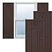 Ekena Millwork TFP001HS15X042TB True Fit PVC Hastings Fixed Mount Shutters, 15"W x 42"H, Raisin Brown
