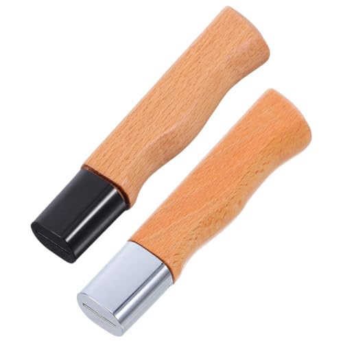 TOYANDONA 2pcs Solid Wood Cutter Handles Replacement for Kitchen Knives Ergonomic Grip for Stable Cutting Compatible with Various Kitchen Cutters and Lightweight