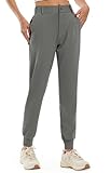 Libin Women'S 4-Way Stretch Golf Joggers Pants With Pockets, Tapered Athletic Running Sweatpants, Work Dress Casual Slacks For Women, Grey S