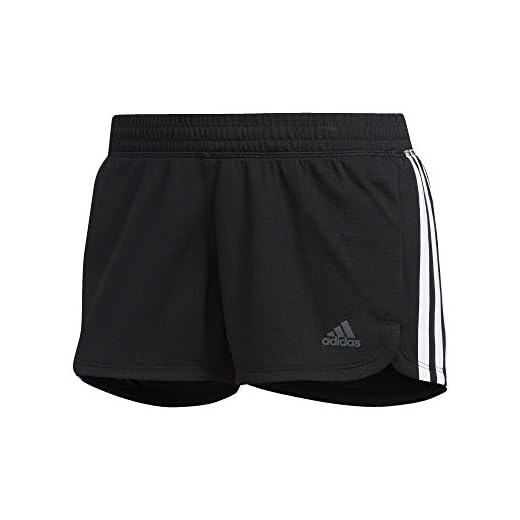 adidas Pacer 3-Stripes Knit Shorts Pantalones Cortos de Deporte, Mujer, Black/White, XL