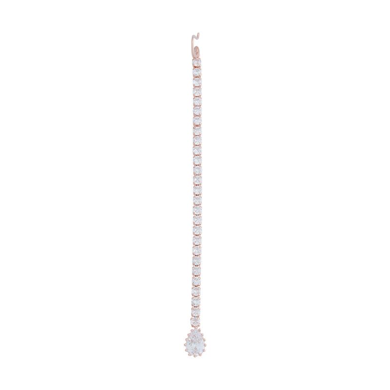 White Rose Gold Plated Ethnic Zircon Tikka - 424396-image-33