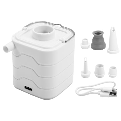 Swiixxer Mini Bomba de Aire Eléctrica Portátil para Inflables, Inflador de Colchón de Aire Recargable por USB para Colchoneta para Dormir, Colchones de Camping