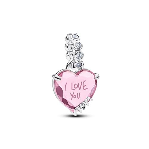 PANDORA I Love You Mom Dangle Charm 794464C01 Charm Anhänger