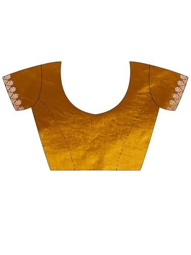 Image of AKHILAM Women's Shimmer Tissue Embroidered Saree With Unstitched Blouse Piece