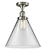 Innovations 517-1CH-SN-G42-L X-Large Cone 1 Light Semi-Flush Mount Part of The Franklin Restoration Collection, Brushed Satin Nickel
