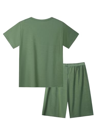 Image of Bow Dream Rayon Bamboo Toddler Boys Outfits Basic Solid Color Baby Boy Clothing Sets Short Sleeve T-Shirt and Shorts
