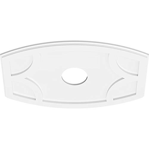 Image of Ekena Millwork CMP28X18KY-05000 Kailey Architectural Grade PVC Contemporary Urethane Ceiling Medallions 28 inchW x 18 5 /8 inchH x 5 inchID x 15 inchC x 1 inchP