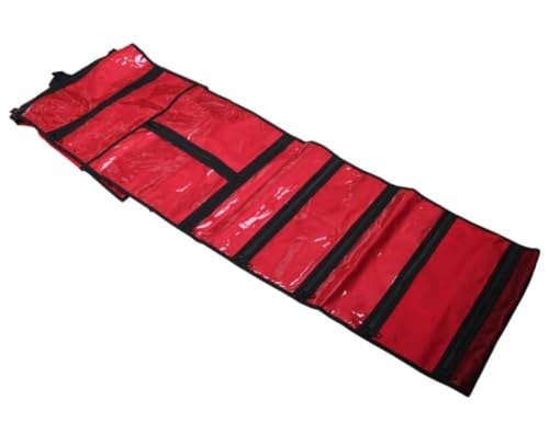 Image of (Red - Medical Trauma Bag-All Purpose First Aid Bag, EMPTY Foldable Organizer Bag for Outdoor, Camping, Workplace, School, Home, Travel-Emergency Preparedness-First Aid Kit Bag-B.O.B.