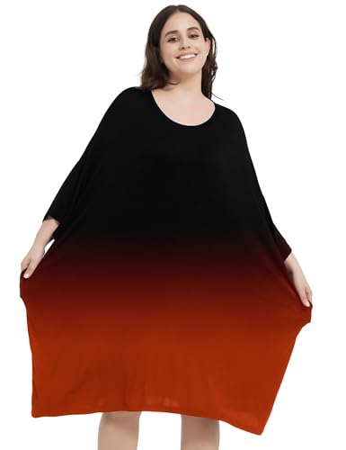 Image of KFUBUO Plus Size Nightgowns for Women Oversized Sleep Tshirts Dress Short Sleeves Sleepwear With Pocket Fit S-5XL