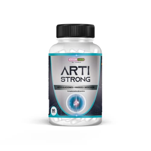 Articulaciones, Músculos y Huesos fuertes | Antiinflamatorio y Analgésico natural | Cúrcuma, Glucosamina, Condroitina, Colágeno, Calcio | Repara músculos y articulaciones | 90 cápsulas