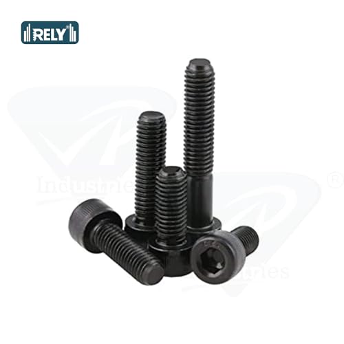 Image of Rely⇒VP INDUSTRIES (Pcs-25) M5 X 12 mm Socket Head Cap Head Cap Screw Allen Bolt High Tensile 10.9 Grad| Allen Socket Head Cap Screw with Allen Key 1 Pc | Allen Socket Head Screw Alloy Steel Black