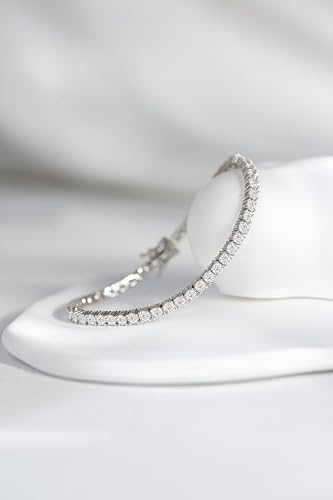 925 Silver 3mm Cubic Zirconia Tennis Bracelet for Woman2