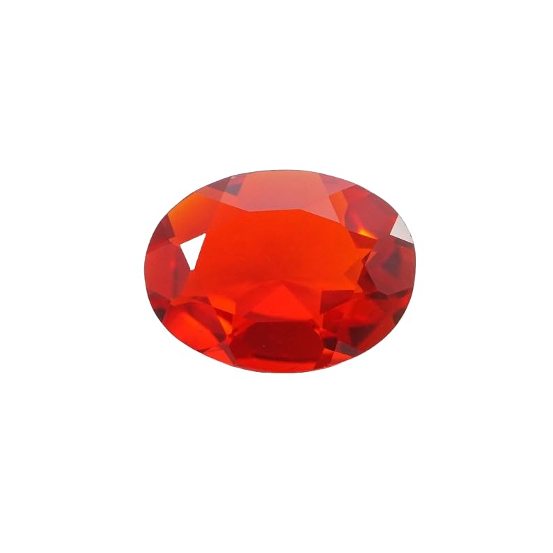 Saphir orange de laboratoire ovale pierre précieuse en vrac pour bague