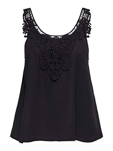 Preisvergleich Produktbild ONLY Female Oberteil ohne Ärmel Häkelspitzendetail 34Black