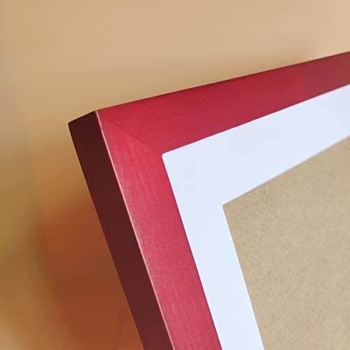 Image of 8x10 Picture Frames RED Solid Wood Frame, Plastic Panel (Film Needs to be Removed) Table or Wall.Front Window Opening 7.5x9.5 inch.