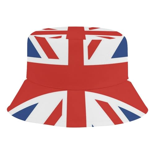 Union Jack FlagChildren's Bucket Hat for Boys and Girls, Breathable Summer Beach Hat54cm
