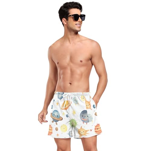 xigua Cute Plante Mens Swim Trunks with Liner, 5 inch Quick Dry Mens Boardshorts for Beach 7