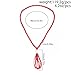 QUMAOJEW Chunky Beaded Necklace for Women Acrylic Round Beaded Chain Tassel Necklace Chunky Layered Long Necklaces Fashion Boho Jewelry(red)