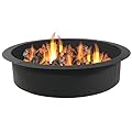 Sunnydaze 2mm Thick Steel Fire Pit Ring Insert - DIY Above or In-Ground Liner - 45-Inch Outer Diameter (39-Inch Inner Diameter)