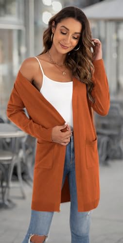 Image of VIISHOW Women's Classic Cardigans Long Sleeve Open Front Casual Knit Cardigan Sweaters Coat Soft Outwear