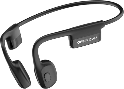 Relxhome Knochenschall Kopfhörer, Open Ear Kopfhörer Bluetooth 5.3 mit Dual-Mikrofon, 8Stunden Akkulaufzeit, IPX6 wasserdichte Kabellose Sport Kopfhörer für Laufen, Radfahren,...