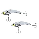 SteelShad - Mini Series (1/4 oz) White Shad - 2 Pack - Lipless Crankbait for Freshwater Fishing - Perfect for Ice Fishing, Pan Fishing, Crappie, Walleye and Bass