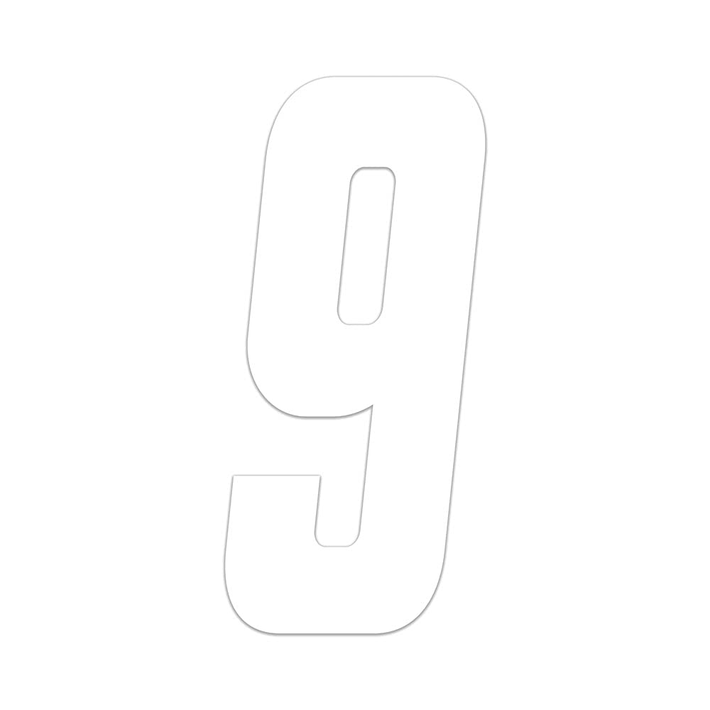 Quattroerre Cross Number 9, h 15 cm, White