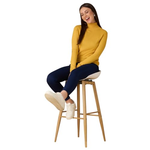 Image of 4FLIES Women's High Waist Jeggings | Super Combed Slim Fit Ankle-Length Pants with Elastic Waistband | Comfortable Denim Look Leggings for Casual, Travel & Office Wear