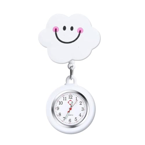 KARELLS Reloj Enfermera con Broche Retráctil, Reloj de Bolsillo de Silicona con Broche, Reloj de Enfermera Personalizado, Reloj de Bolsillo Enfermera Cuarzo, Regalo Ideal para Enfermeras y Doctores