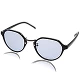 [エイトトウキョウ] サングラス メンズ レディース ブルーライトカットメガネ おしゃれ クラウンパント ウェリントン ボストン 軽量 ライトカラー ドライブ バイカー メガネ スポーツ 運転用 釣り 野球 ゴルフ UVカット ブルーライトカット 近赤外線カット 高性能レンズ [ 鯖江メーカー企画 ] ブラック/ライトブルー IRUV8103-BK-LBL