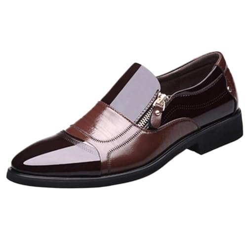 Dress Oxford for Men Men's Comfort Orthopedic Oxford Shoes, Soft Patent Leather Dress Shoes for Wedding, Party, Office, Evening & Formal Uniform