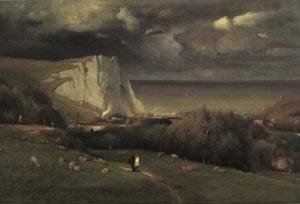 Peinture à l'huile Etretat 1875 - Idée cadeau d'exception pour passionné d'art et collectionneur