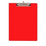 Eduway Schreib-/Prüfungstafel/Klemmbrett aus Holz mit Rückseite, Whiteboard-Schreibfläche, leichtes MDF, robuster Clip für Büro, Schule, Zuhause, Uni, Geschäft, Rot (Größe: 24,1 x 34,3 cm)