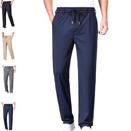 Linochic Meshirons - Ice Silk Mesh Panel Casual Pants, Quick Drying with Ventilation, Zenabloom Cooling Pants Men