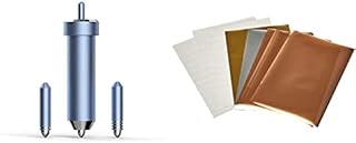 Cricut 2008727 Foil Transfer Kit, Explore Maker Machines, 3 Tips - fine, Medium & Bold & 2008716 Foil Transfer Sheets Sampler, Metallic (24 ct), 24 Pack