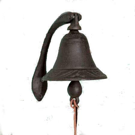 CTW Home Collection Cast Iron Logan Dinner Bell With Bracket Dinner Bell - Feel The Vibe Of Traditio