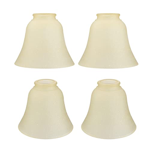 Image of Aspen Creative 23171-4 Transitional Amber Ceiling Fan Replacement Glass Shade. 2-1 /8 inchFitter, 5-1 /2 inchDiameter x 4-3 /4 inchHeight. 4 Pack