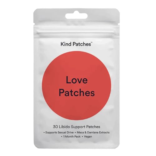 Kind Patches | Love Patches | Libido Boosting Support | Botanical Plant-Based Formula with Maca Root, Ginseng & Ashwagandha | 30 Vegan Patches