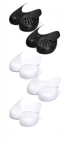 Image of 3-Pair Shoe Crease Prevention /Protector Set for Sneakers, Anti Crease Guard & Defender for Jordans, Nike, Long-Lasting Wear, Fits Men US 7-12 / Women 5-8 (White+BLK)