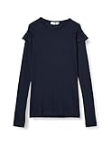 Bio-Baumwolle NAME IT Mädchen NKFKABEX LS Slim TOP NOOS Langarmshirt, Dark Sapphire, 146-152