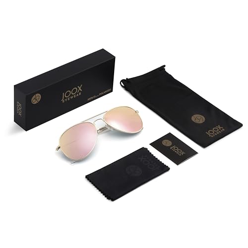 Image of Joox Aviator Sunglasses for Men Women,Polarized UV 400 Protection Lens with Metal Pilot Frame Unisex