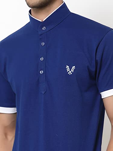 Image of UZARUS Men's Solid Cotton Regular Fit Polo T-Shirt